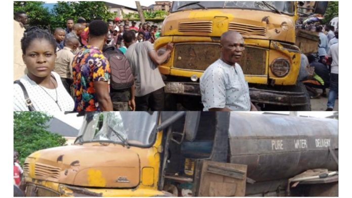 One dead, four injured as tanker rams into tricycle in Anambra