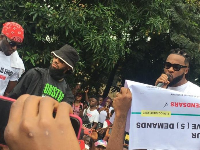 Flavour, Phyno others accuse Enugu govt of threatening protesters