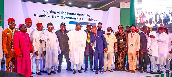 Anambra Guber Candidates Sign Peace Accord