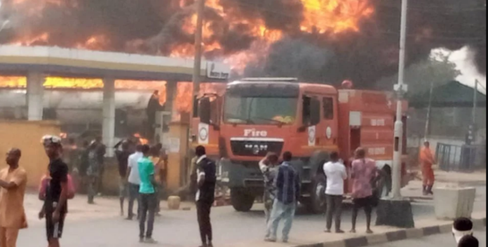 Fuel Tanker Explodes In Abia, Razes Filling Station