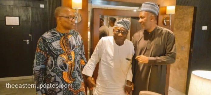 2023 Peter Obi, Baba-Ahmed Hold Key Meeting With Obasanjo