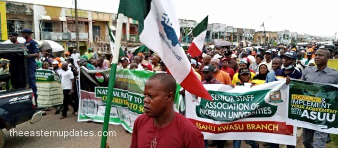ASUU Strike NLC Protests Holds In Awka