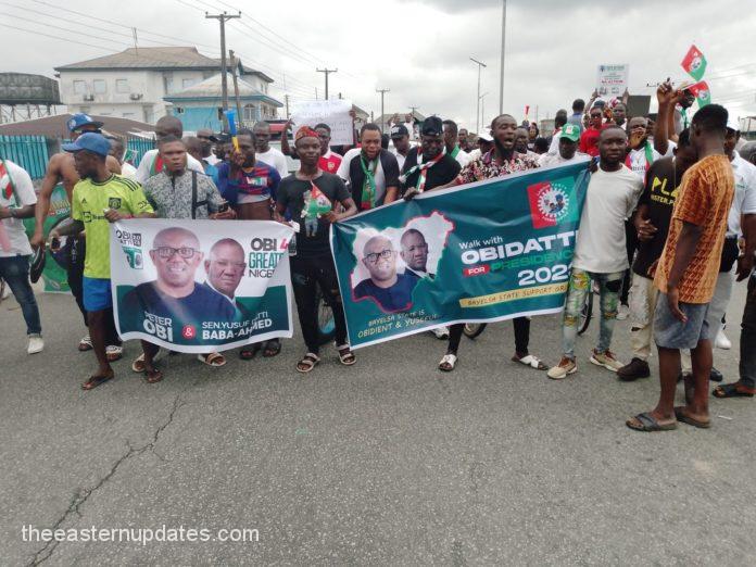 Peter Obi’s Supporters Shut Down Bayelsa With Rally
