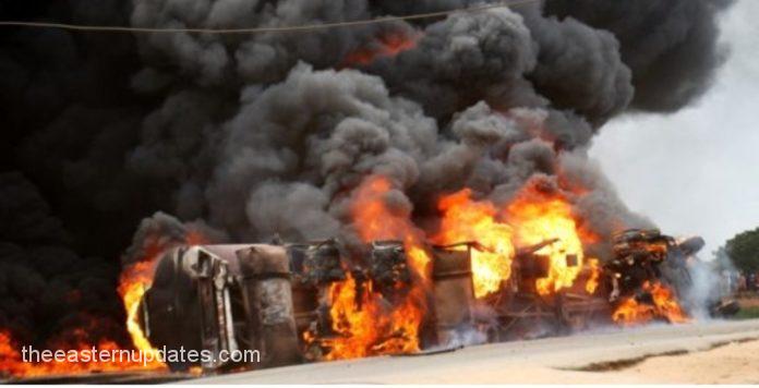 Vehicles, Shops Burnt To Ashes As Tanker Explodes In Anambra