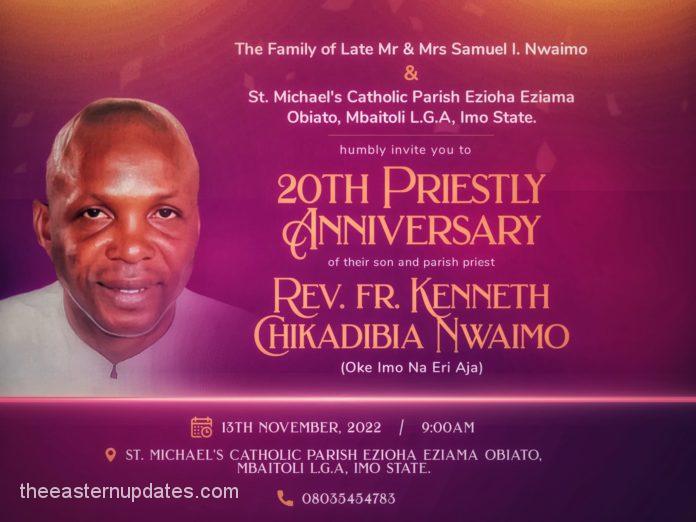 Rev. Fr. Kenneth C. Nwaimo Celebrating A Phenomenal Priest