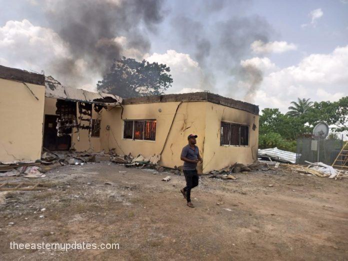 Again, Unknown Gunmen Burn Down Another INEC Office In Imo