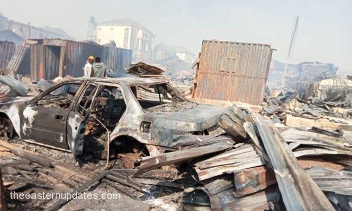 Goods Worth Millions Destroys By Fire At Imo Timber Market
