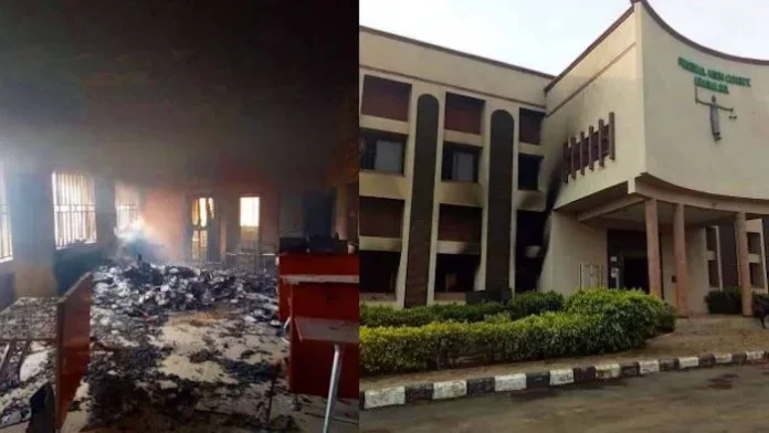Panic As Gunmen Set Ablaze High Court In Ebonyi