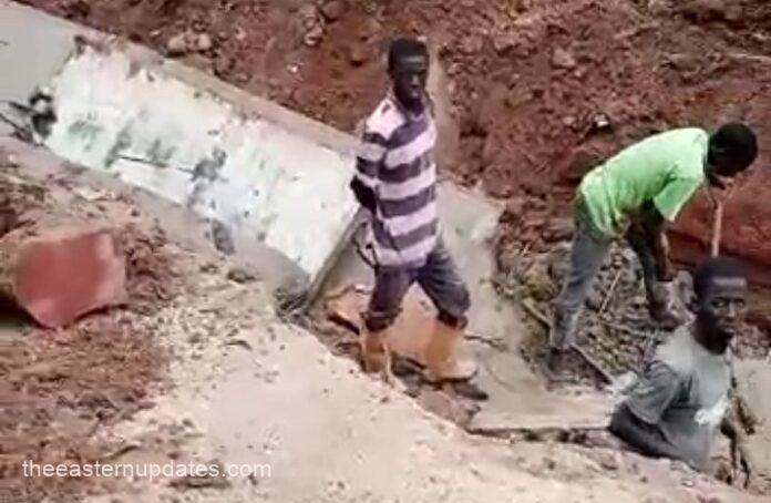 Heavy Rain Washes Off Drainage Newly Constructed By Solduo
