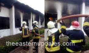 Confusion As Fire Razes EFCC Building In Enugu
