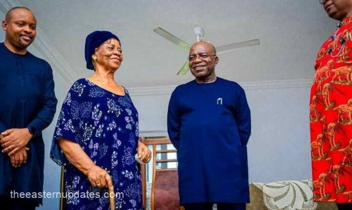 Otti's Visits Mrs. Mbakwe, Lauds Late Ex- Old Imo Gov's Legacy