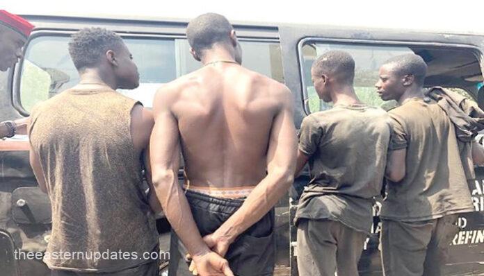 Four Arrested For Operating Illegal Refinery In Abia