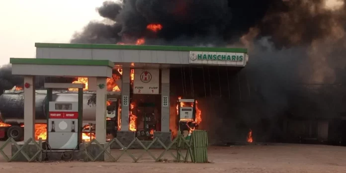 How Petrol Station’s 13,000-Litre Tank Caught Fire In Enugu