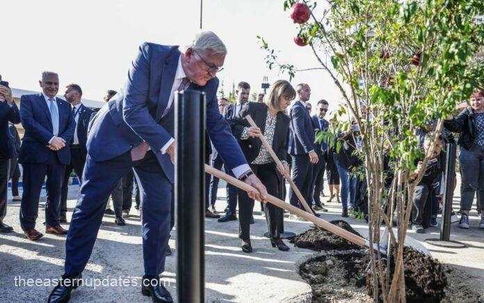 Germany’s President Visits The Site Of A Holocaust Museum