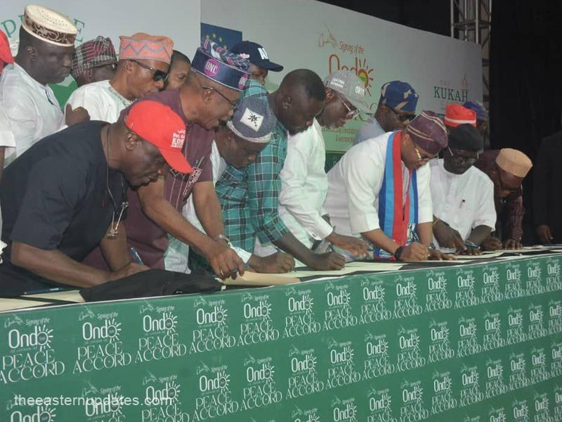 17 Political Parties Sign Peace Accord For Ondo Guber Polls