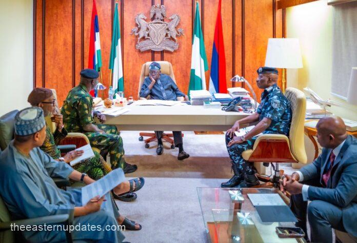 President Tinubu In Closed-Door Meeting With Service Chiefs