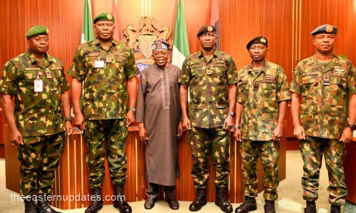 Insecurity: President Tinubu Meets Service Chiefs In Abuja