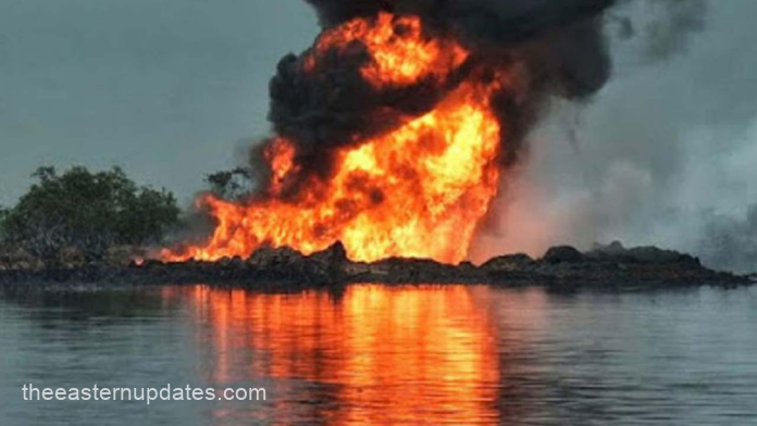 Image accompanying report on a gas pipeline explosion in Eleme, Rivers State