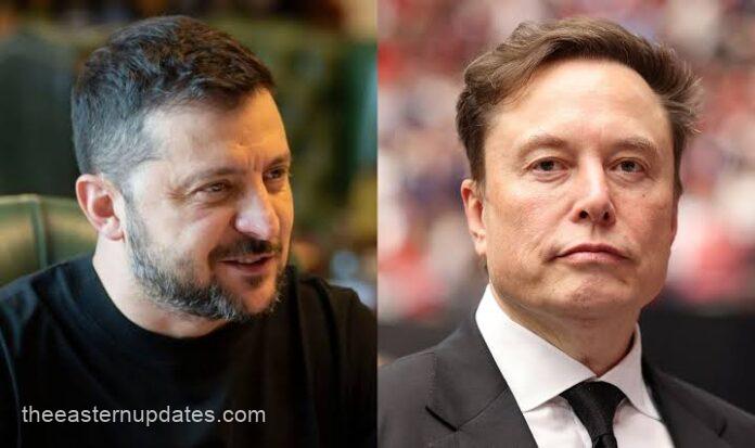 Image accompanying The Eastern Updates report on Elon Musk, Zelensky and the Starlink dispute